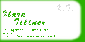 klara tillner business card
